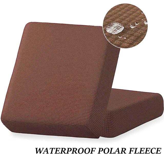 Waterproof Plain Sofa Cushion Cover Jacquard Elastic Sofa Slipcovers For Living Room Chaise Lounge L-Shaped Sofa Seat Cover