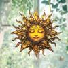 1pc Boho Style Sun Face Suncatcher Bedroom Living Room Window Decor Sun Hanging Decorations Unique Gift, Four Seasons Decoration