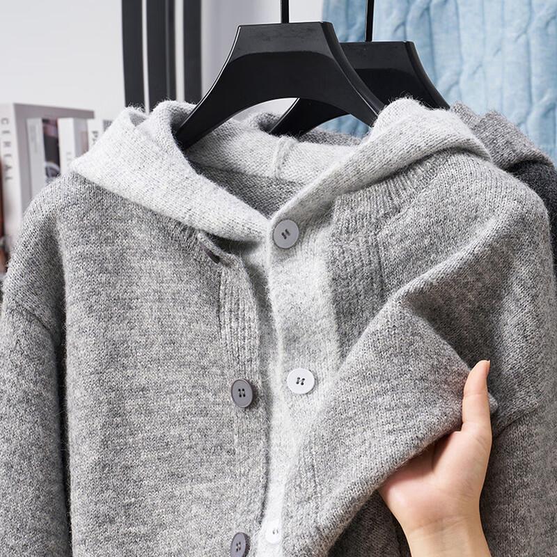 JEEP SPIRIT Men's Faux-Layered Hooded Knit Cardigan