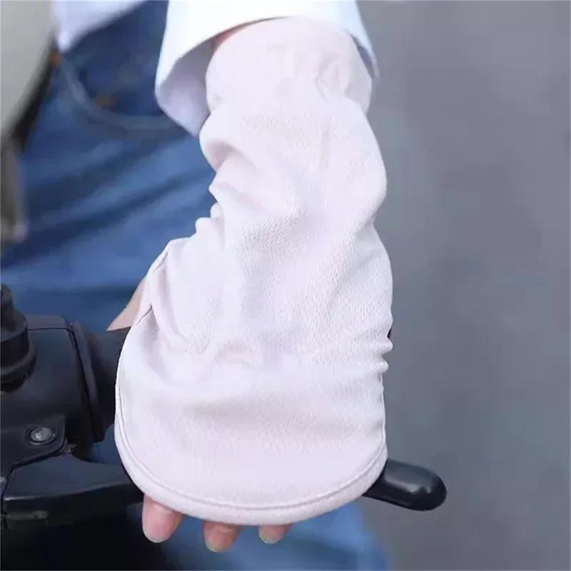 Driving Sun Protection Gloves Women's Outdoor Cycling UV Resistant Short Gloves Breathable Fabric Anti-slip Horseshoe Sleeves