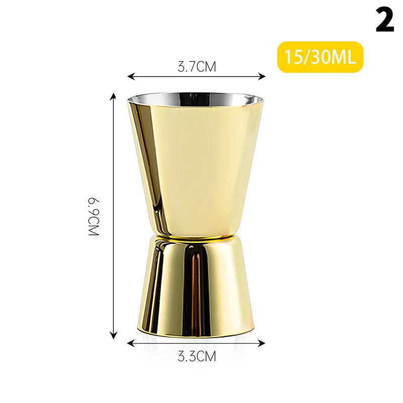 1 Pezzo 15/30ml o 30/60ml Bicchiere Dosatore Cocktail in Acciaio Inossidabile Doppia Testa Bicchiere Dosatore Alcolico Bicchiere Misurino Bar Once Articoli per la Cucina