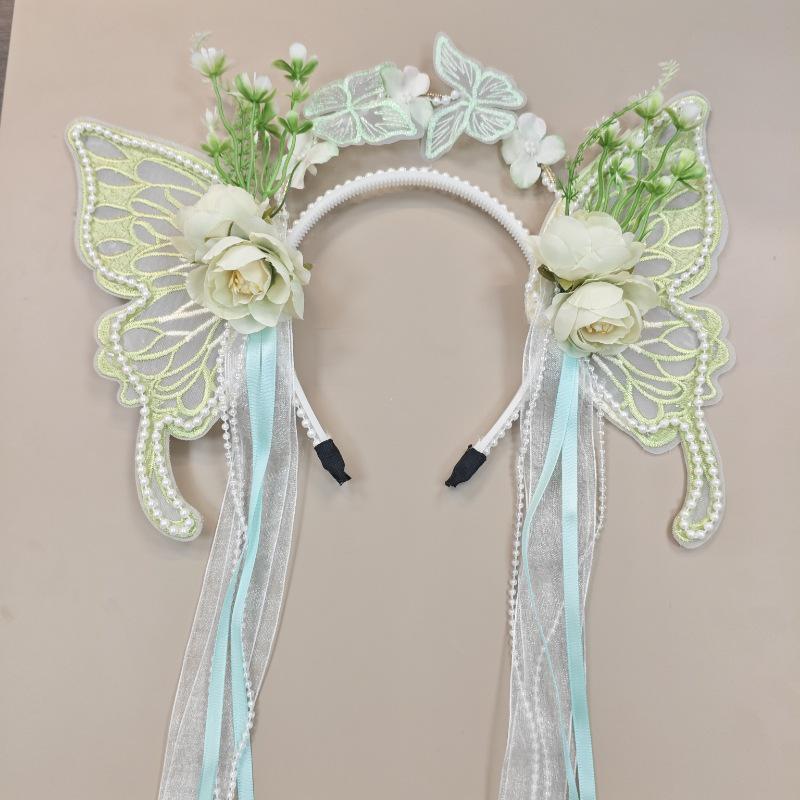 Mid-Autumn Hanfu Fairy Hair Clip - Women's & Children's Ancient Style Floral Tassel, Sweet Accessory for Girls