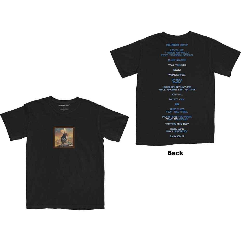 Burna Boy Unisex Tshirt Album Tracks (Back Print) (Small) S