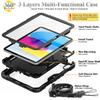 SEYMAC Stock iPad Generation Dedicated Pen Front Cover with Screen Rotating Hand Shoulder Strap (A16) 11th/10th Case, Shockproof, Holder, Protector,