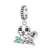 Orstarry S925 Silver Charm Cute Birds Exquisite Phoenix Dragon Pendant For Bracelet DIY Jewelry Making Women Gift