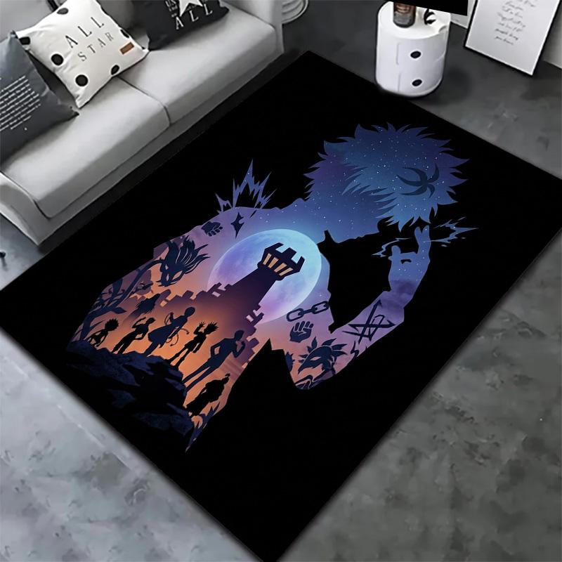 Hunter X Hunter Teppich Teppich für Wohnzimmer Schlafzimmer Zuhause Sofa Dekoration Kinder Spielen Rutschfeste Bodenmatte