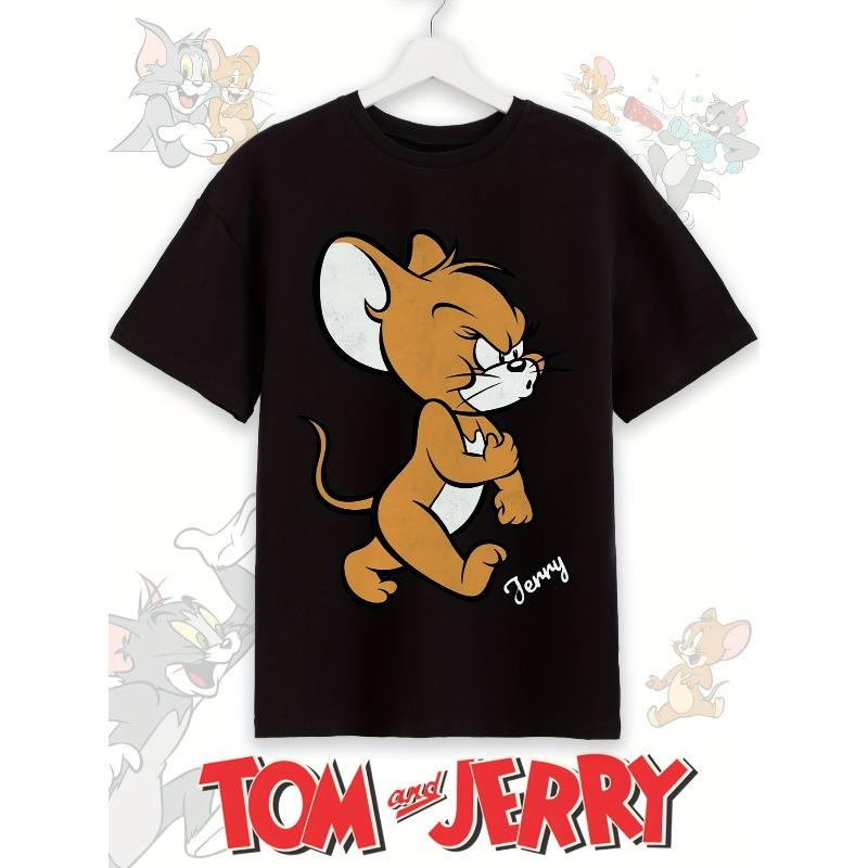 European Sizes Men'S Tom and Jerry T-Shirt | Funny Graphic Tee, Short Sleeve, All-season