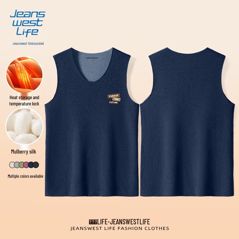 Мужской терможилет JEANSWEST LIFE из смесовой шелковой ткани L