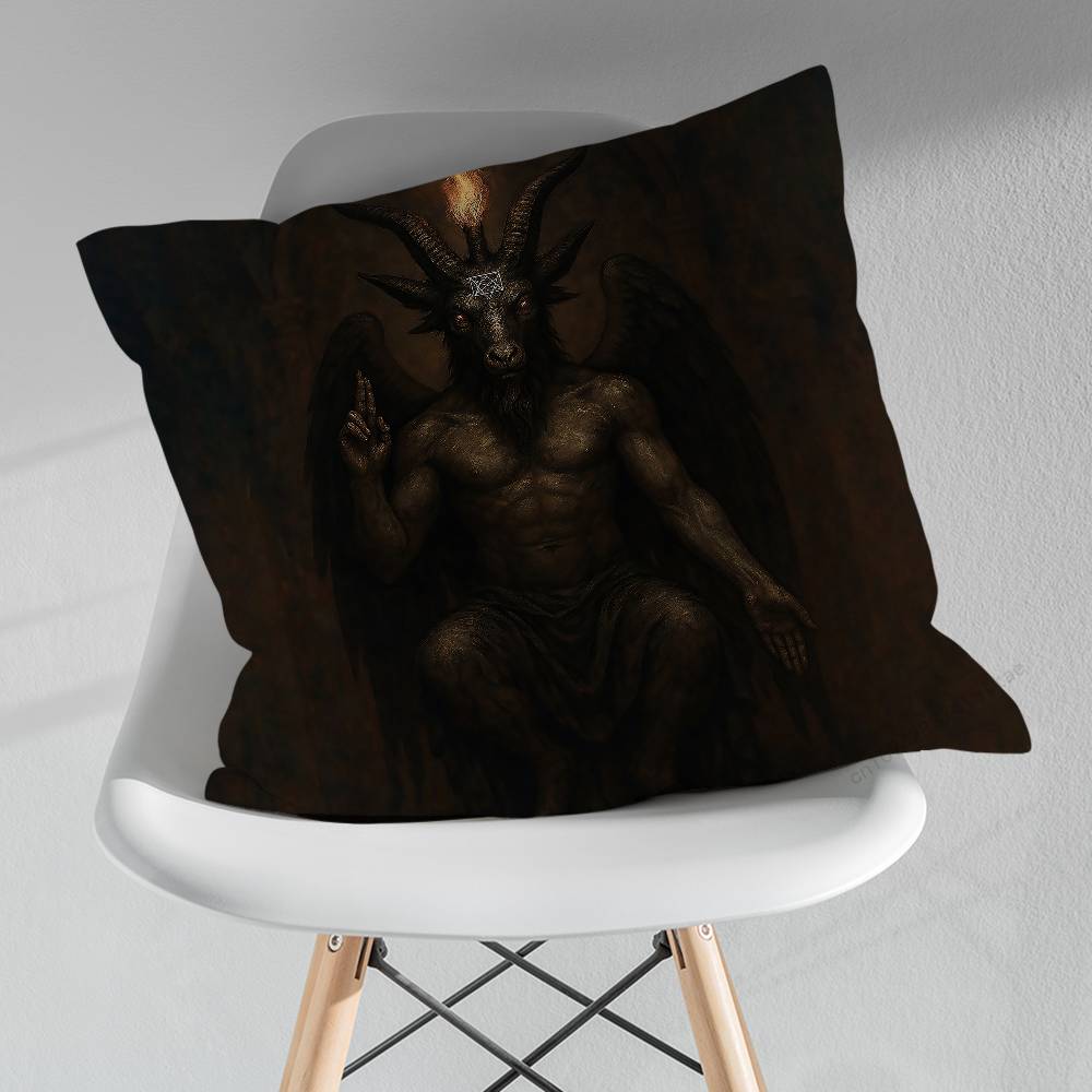 Fear Art Dark Devil Satan Various Sizes Square Pillow Case For Car Home Bedchamber Decor Birthday Gift