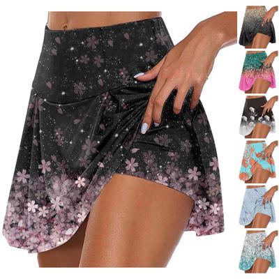 Sportliche, dehnbare, plissierte Tennisröcke für Damen, Lauf-Yoga-Innenshorts, elastische Sport-Golf-Skorts