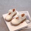 Girls princess leather shoes 2025 spring and autumn new children's foreign soft-soled single shoes pearl bow girls performance shoes