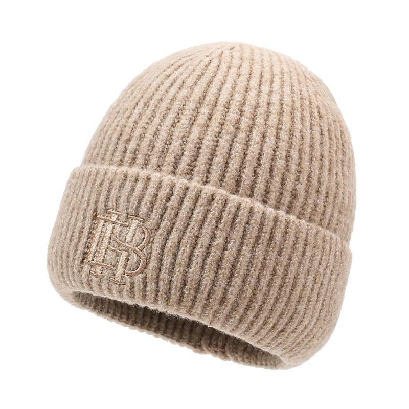 

Осенне-зимняя мужская шапка вязаная бархатная теплая шапка для улицы для молодых и среднего возраста ветрозащитная шапка хаки