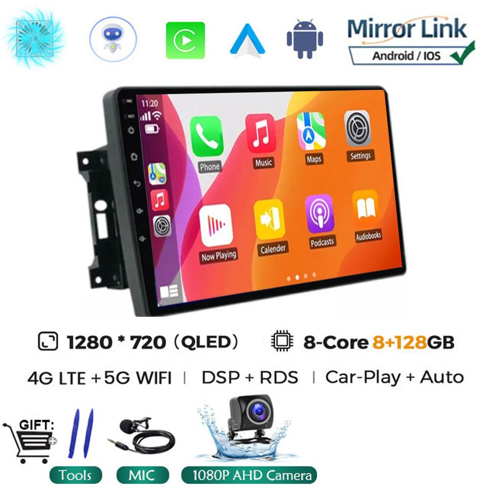 For Jeep Compass/Commander/Grand Cherokee/Wrangler/Liberty AutoRadio Android 14 Car Radio QLED GPS Navigation Multimedia Player