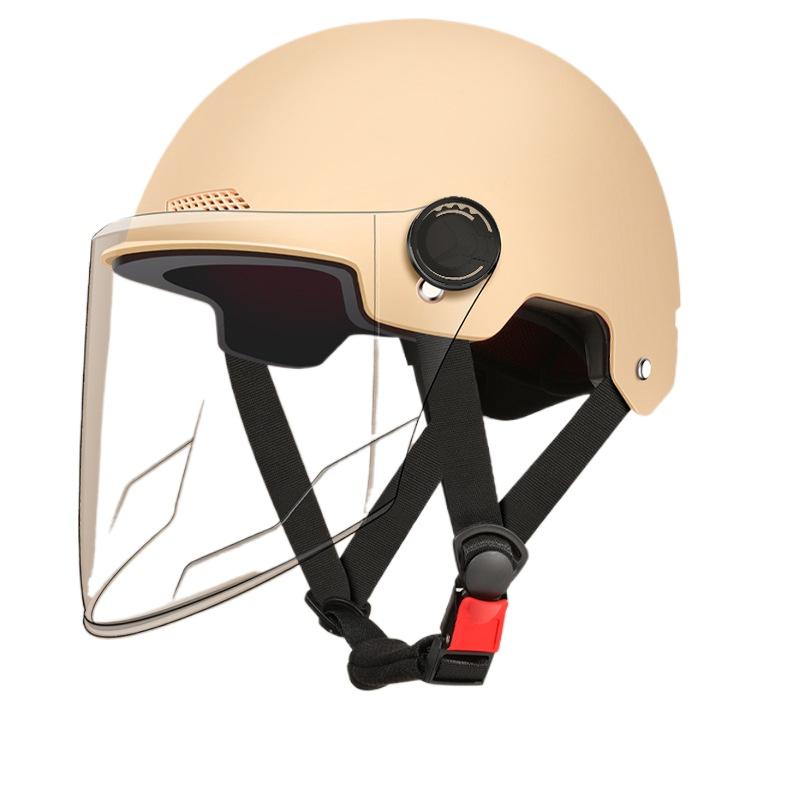 Helmet Electric Vehicle Women and Men Motorcycle Battery Car Half Helmet Summer Sun Protection Full Helmet Wholesale Riding Breathable and Lightweight