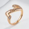 New  Rose Gold Color Unique Geometry  Rings For Women Fashion Natural Zircon Accessories Modern Party Daily Fin Jewelry
