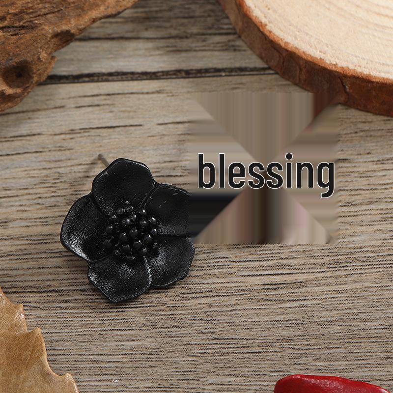 Women s Multi-layer Petal Flower Earrings - Japanese Korean Style