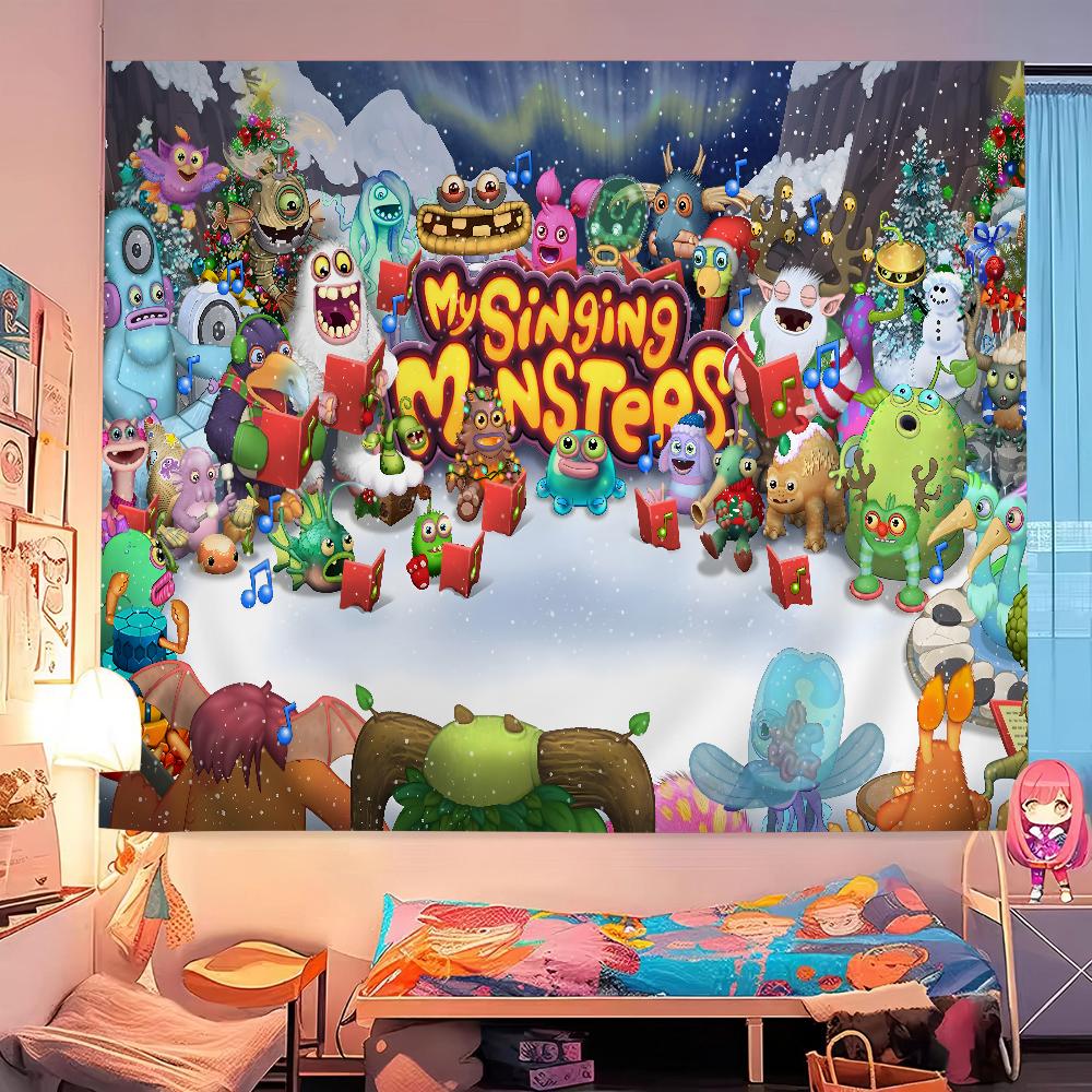 My Singing Monsters Video Game Chart Tapestry Art Science Fiction Room Home Decor Cheap Hippie Wall Hanging