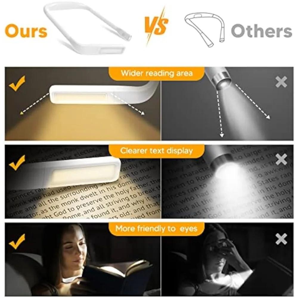 Reading Book Light Eye Protection Outdoor Neck Light 3 colors 1800mAh Lasts up to 10 hours USB Charge 270 Table Lamp