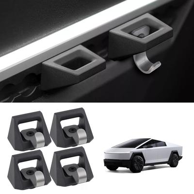 Rear Bucket Rail L-shaped Energy Track Hook Equipment Truck Accessories 4 PCS For Tesla Cybertruck Cyber-Truck 2023 2024 2025
