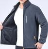 MEN Winter Thicken Polar Fleece Jacket Warmth Windproof Full Zip Up Coat Multiple Zipper Pockets Outdoors Plus Size Jackets Outwear