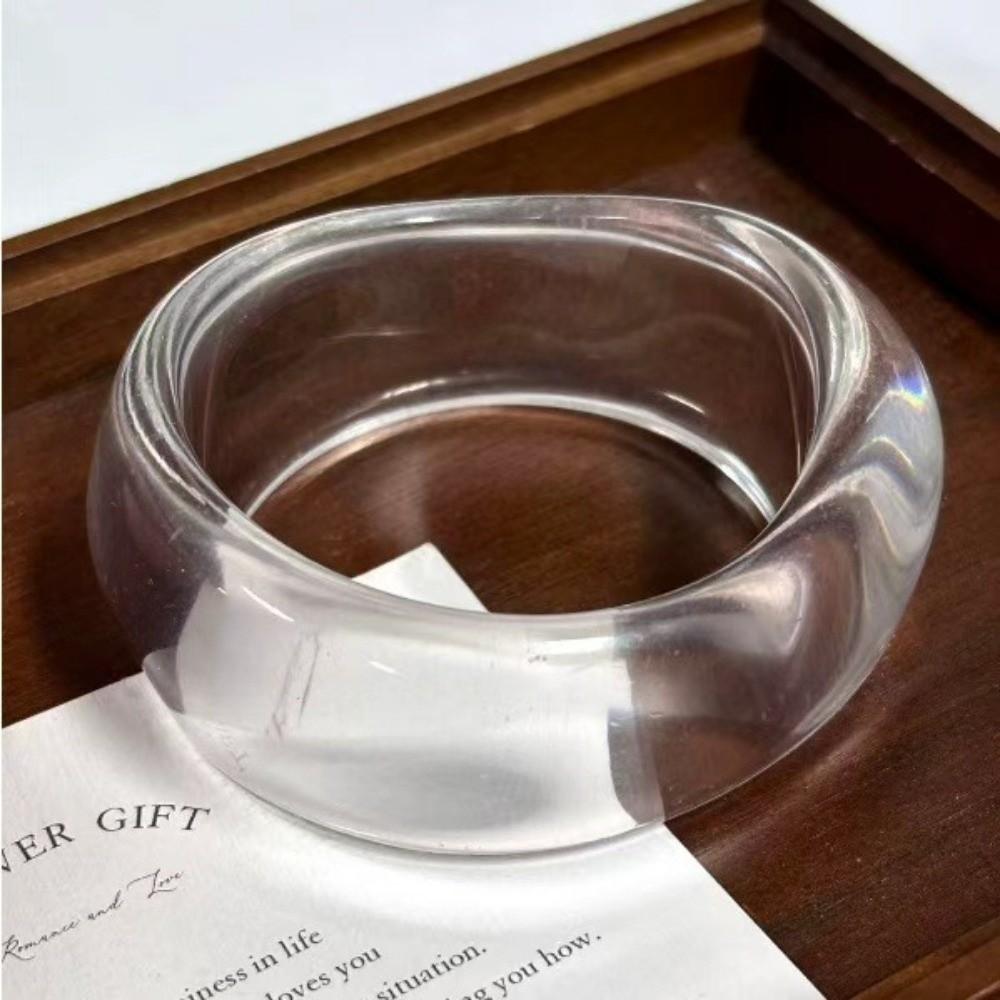 Bracciale in Resina Spesso Irregolare Bracciale Rigido Largo Nuovo Bracciale a Manica Regali