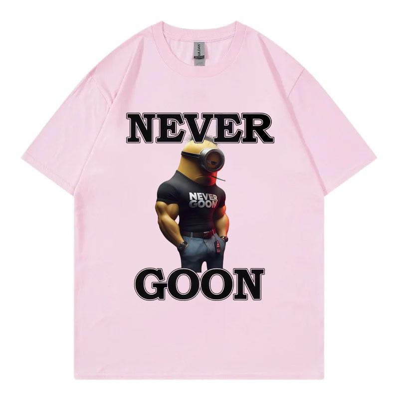 Nikdy Goon Vtipné Meme Grafické Trička Pánské Dámské Oblečení High Street Módní Trend Trička Letní Ležérní Tričko s Krátkým Rukávem