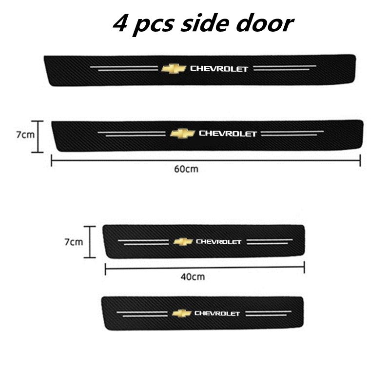 Carbon Fiber Car Threshold Protective Film Waterproof Car Sticker For Chevrolet Colorado Cruze Spark Captiva Malibu Trax