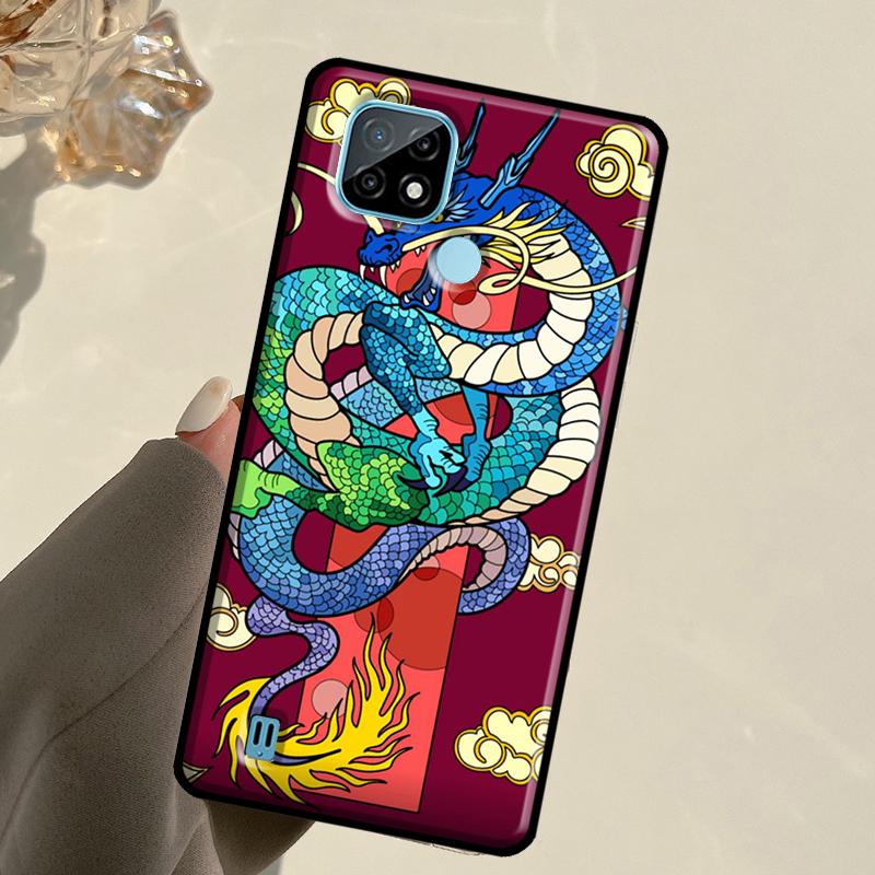 Fashion Chinese Dragon For Realme GT 7 Pro GT 6T 6 5 C67 C61 C55 C53 C51 C21Y C25S C75 10 11 12 13 14 Pro Plus Case