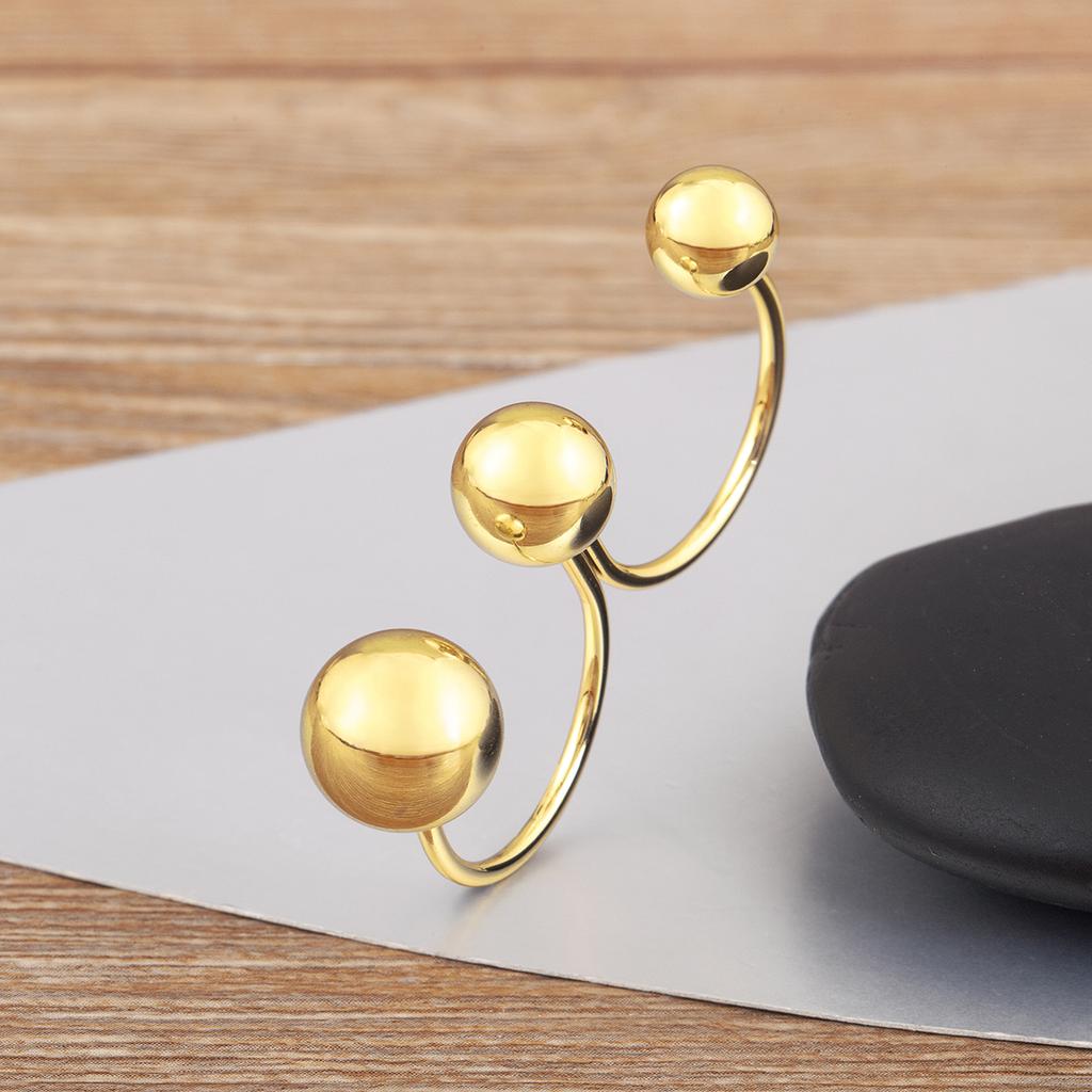 Nidin Classic New Design Spherical Multilayer Open Rings Adjustable For Female Male Hip-Hop Style Finger Jewelry Gift Wholesale
