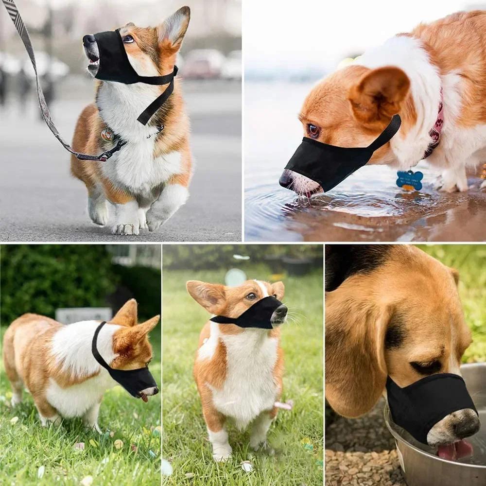 Anti Barking Dog Muzzles for Small Medium Large Dogs Adjustable Breathable Dog Mouth Muzzle Anti Bite Pet Training Accessories