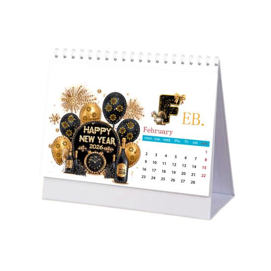 2026 DIY Desk Calendar Desktop Diamond Art Calendar Standing Monthly Calendar Planner for Home Office School Teachers New Year Gifts