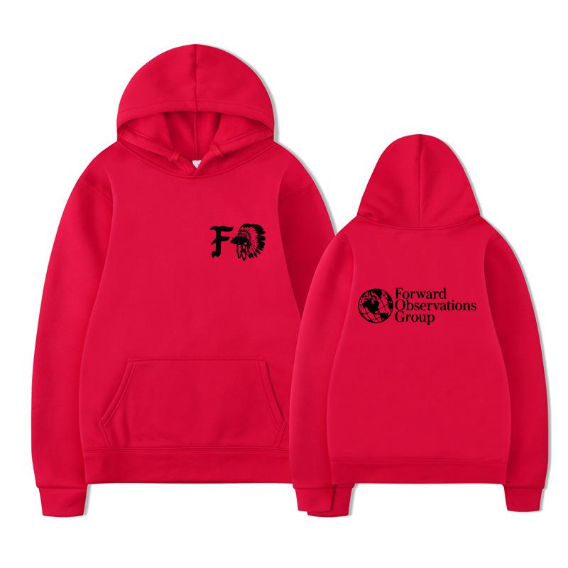 Gbrs Forward Observations Group Hoodie Punk Skeleton Autumn Winter Fleece Streetwear Tops