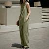 ZANZEA Women Elegant Casual Round Neck Loose Sleeveless Long Jumpsuits