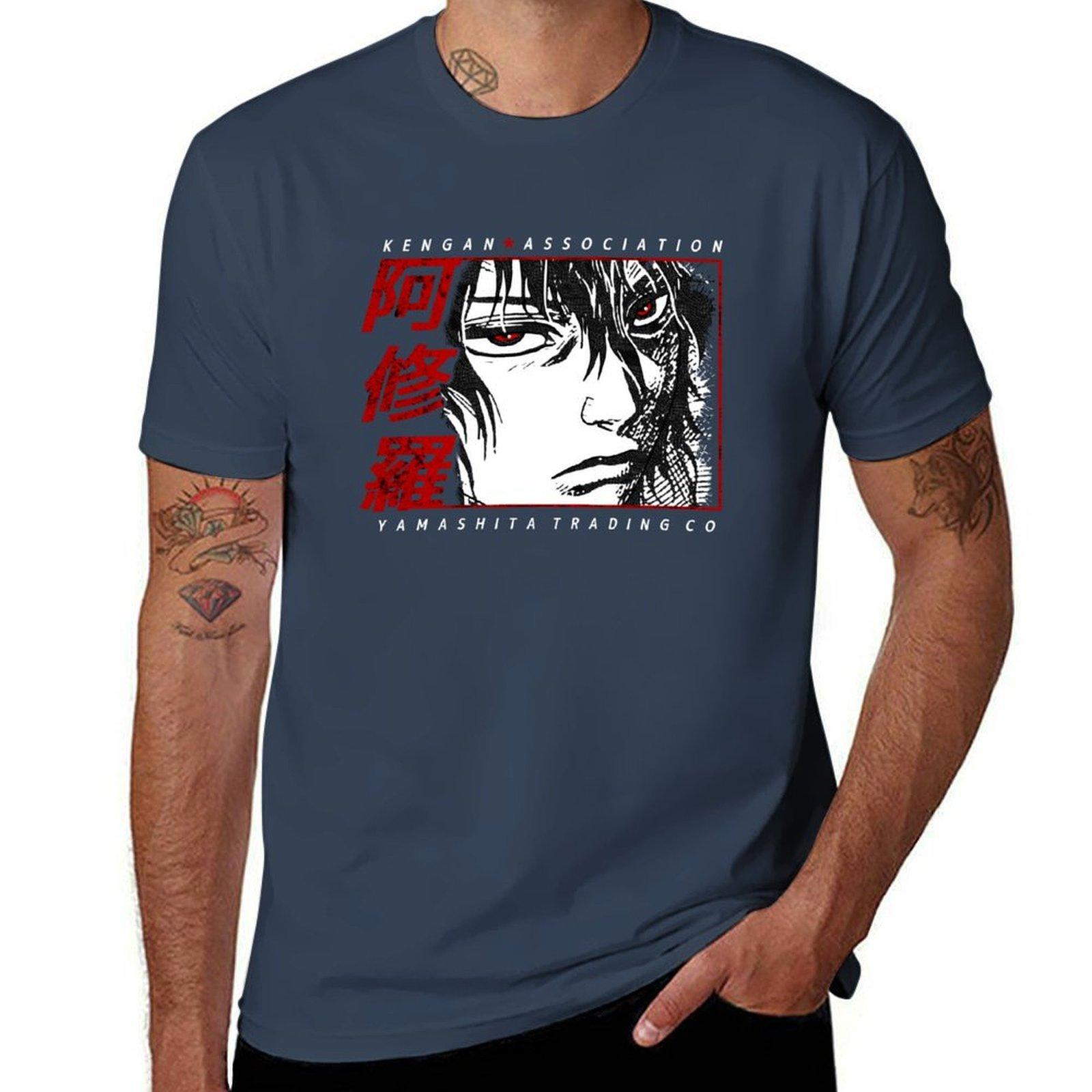 The Asura Kanji Ohma Tokita Kengan TShirt Plus Size Loose Short Sleeve Top S