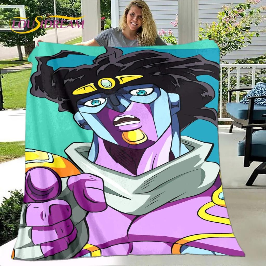 Jojo's Bizarre Adventure Anime Soft Plush Blanket,Flannel Blanket Throw Blanket for Living Room Bedroom Bed Sofa Picnic Cover
