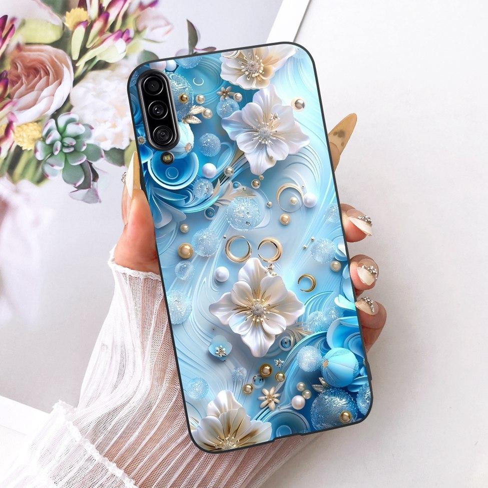 Pour Samsung Galaxy A90 5G Coque Silicone Mignon Mode Fleurs Peinte Drôle Coquille Pour Samsung A90 5G SM-A908B SM-A908N SM-A9080