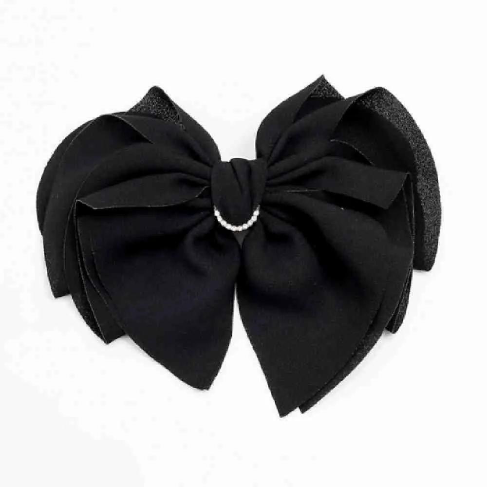 Chamol Butterfly Ribbon Cubic Hairpin Black Half-Up Hairpin Automatic Hair Pin Automatic Ribbon Pin Automatic Hair Pin