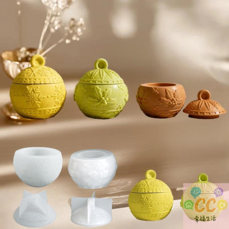 One Piece Xmas Series Hollow House Shaped 6-Cavity Silicone Mold for Resin Casting, Candle Holder