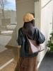 Simple Vintage Solid Color PU Leather Women's Shoulder Bags Versatile Large Capacity Ladies Crossbody Bag Casual Female Handbags