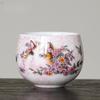 2pcs 80ml Cute Persian Cat Chinese Zen Tea Cup Beautiful Teacup Flowers Teaware Tea Tasting Cup Tea Ceremony