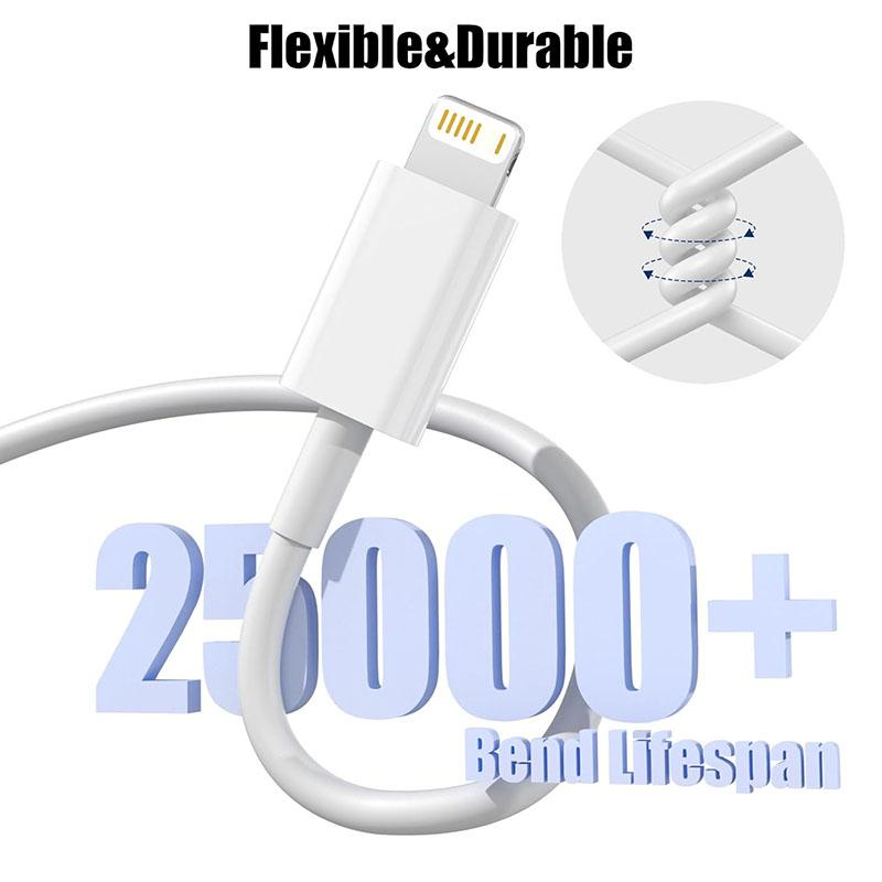 MFI-zertifiziertes Lightning-Kabel für 14 13 12 11 Pro Max X XS XR 6 7 8 5 SE iPad Schnellladekabel Daten-USB-Kabel
