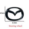 Plastic 14cm Car Front Trunk Emblem for Mazda 5 Logo Buckle Steering Wheel Badge 3D Replaced Sticker Rear Refitting Decoration h3