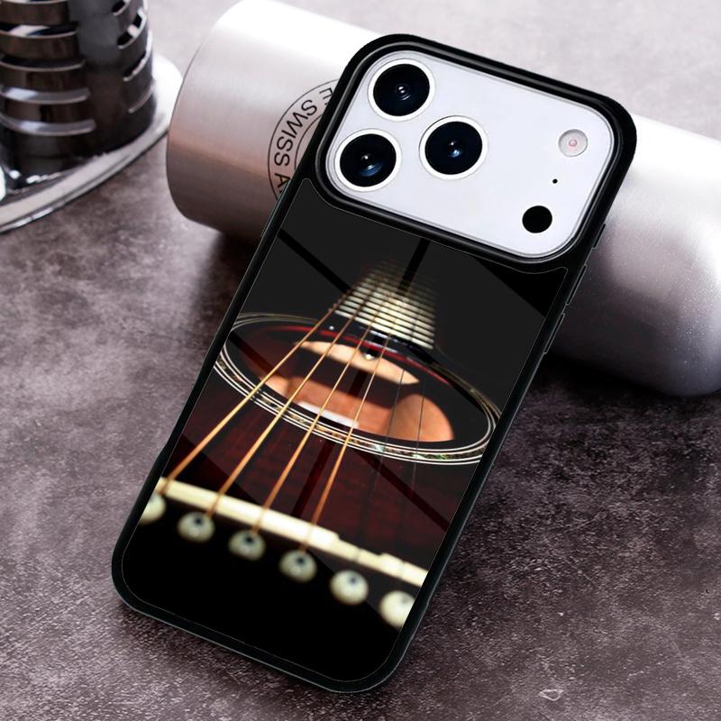 Musical Violin Guitar soft Phone Case for iPhone 17 16 15 Pro Max Air 14 13 12 11 Plus Shockproof Capa Cover