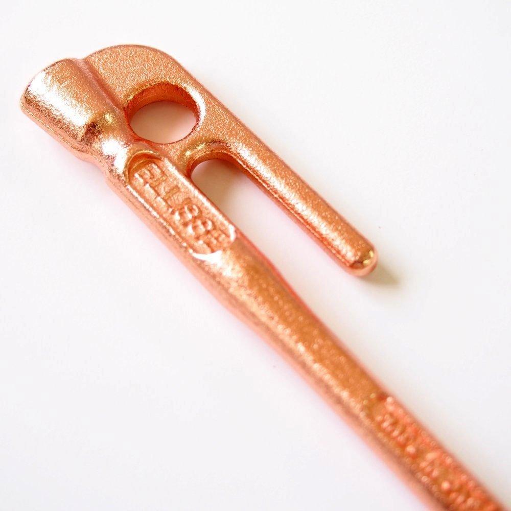 ELLISSE Forged Tent ELLISSE Bronze Set of MADE IN JAPAN Pegs, Stakes, 28cm, Plated, 8, MK-280BR,