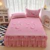 Double Bed Skirt Simple Style Bedspread Queen Size Bed Cover Breathable Mattress Protector Falda De Cama (Pillowcase Need Order)