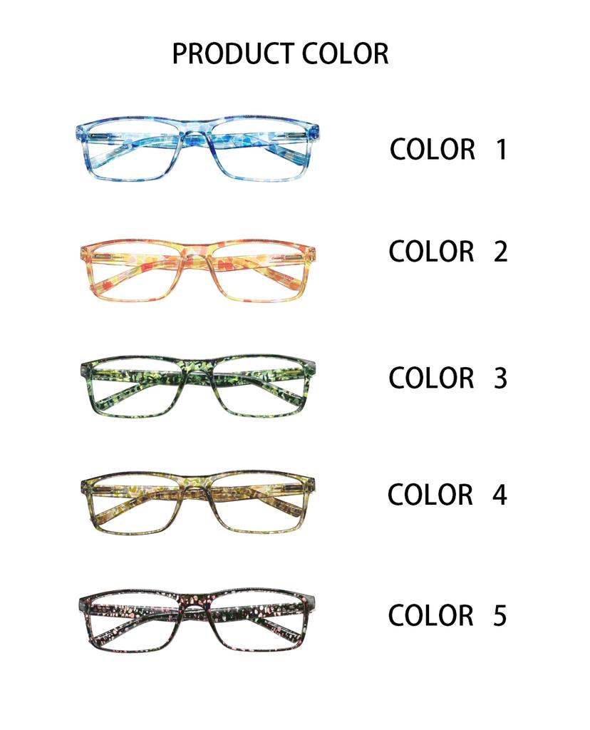 TUREZING Presbyopia Eyeglasses with Flexible Spring Hinge for Ladies and Gentlemen Square Frames High Definition Optical Lenses Presbyopic