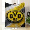 Gelb-Schwarzes BVB 09 Logo Design Flanelldecke für Schlafzimmer Wohnzimmer Sofa und Nickerchen