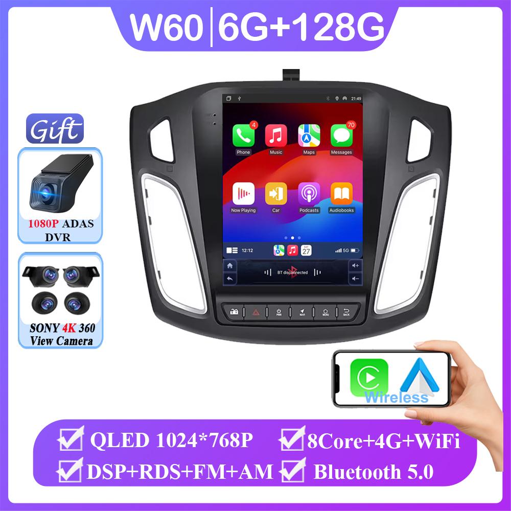 9.7 Inch screen For Ford Focus 3 Mk 3 2011-2019 Car DVD AutoRadio Carplay 4G Multimedia Player WIFIGPS Navigation NP No 2din DVD