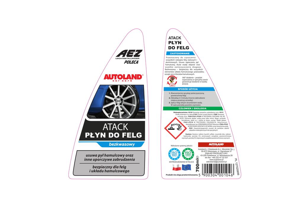 Autoland Atack Rim Cleaner 0.7L 1 Pc
