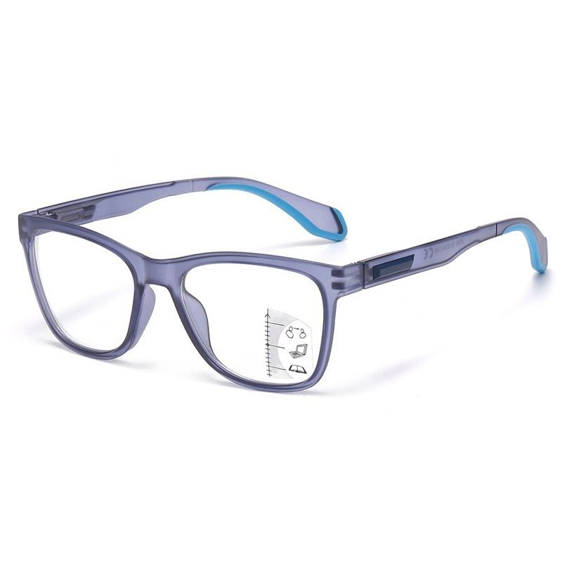 Men's Business Progressive Multifocal Presbyopia Glasses Unisex Anti Blue Ray Progressive Reading Glasses of View Far and Close